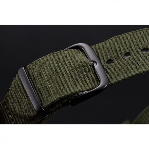 Rolex Submariner 621990 Replica 41mm Black Dial Olive Strap