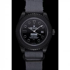 Rolex Submariner 621996 Replica Black Dial Nylon Strap