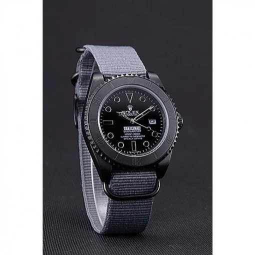 Rolex Submariner 621996 Replica Black Dial Nylon Strap