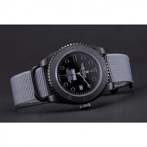 Rolex Submariner 621996 Replica Black Dial Nylon Strap