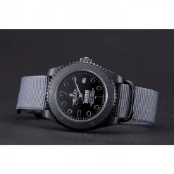 Rolex Submariner 621996 Replica Black Dial Nylon Strap