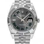 Rolex Datejust 126334 Superclone Rhodium Dial 41mm “Wimbledon” Flutted / Jubilee