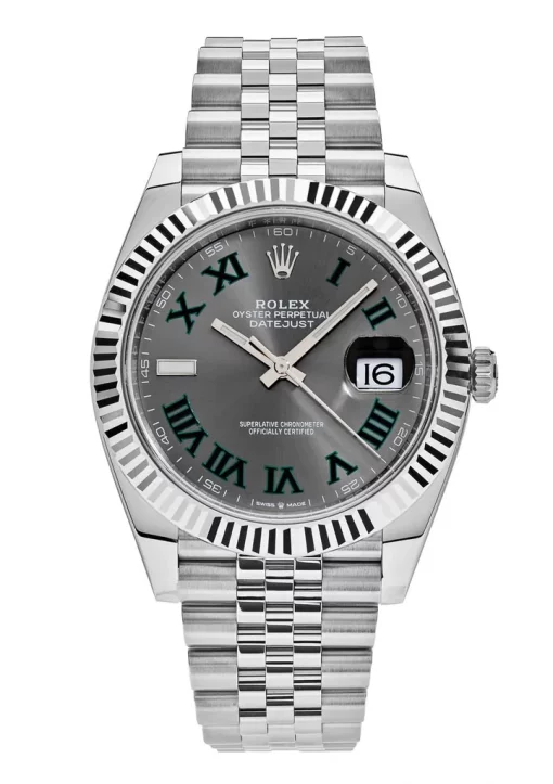 Rolex Datejust 126334 Superclone Rhodium Dial 41mm “Wimbledon” Flutted / Jubilee