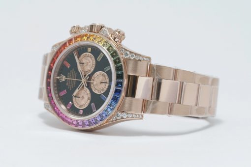 Rolex Cosmograph Daytona 116595RBOW Rainbow Bezel Black Dial