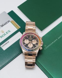 Rolex Cosmograph Daytona 116595RBOW Rainbow Bezel Black Dial