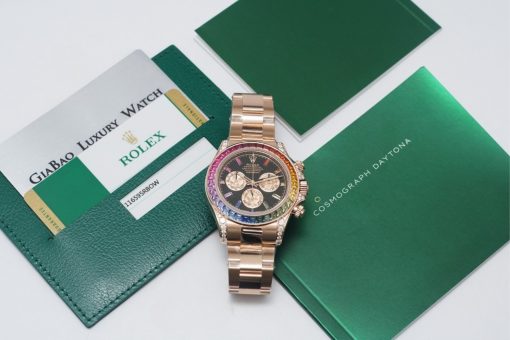 Rolex Cosmograph Daytona 116595RBOW Rainbow Bezel Black Dial