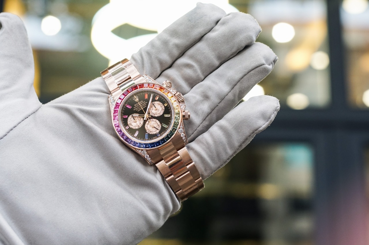 Rolex Cosmograph Daytona 116595RBOW Rainbow Bezel Black Dial Rolex Cosmograph Daytona 116595RBOW Rainbow Bezel Black Dial