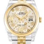 Rolex Datejust 116203 Silver Floral Dial