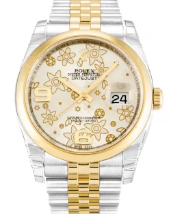 Rolex Datejust 116203 Silver Floral Dial