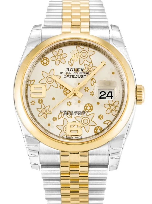 Rolex Datejust 116203 Silver Floral Dial
