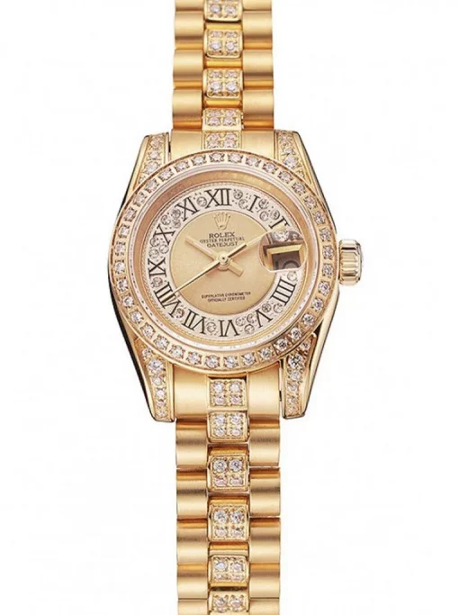 Rolex Datejust 1453953 Gold Dial Two-Tone Mini