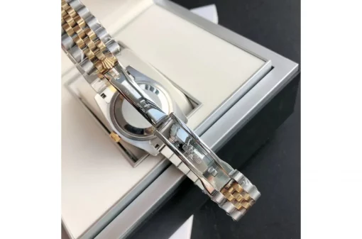 Rolex Datejust 36/28mm RG/SS Green Dial with Diamond Markers