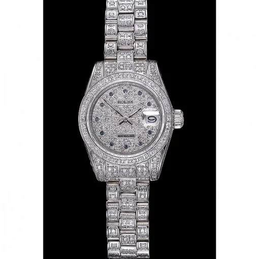 Rolex Datejust 622022 Silver Dial Diamond Set 26mm