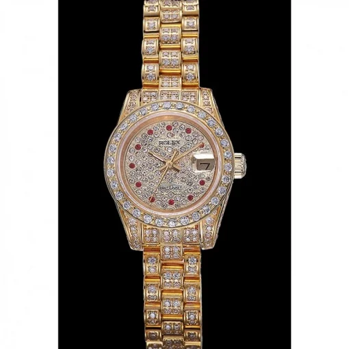 Rolex Datejust 622024 White Dial Diamond Gold 26mm