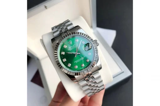 Rolex Datejust Green Dial Diamond Markers