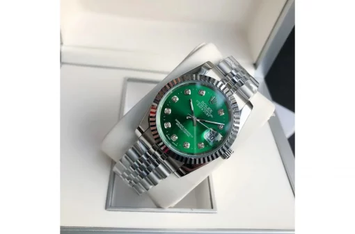 Rolex Datejust Green Dial Diamond Markers