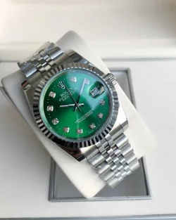 Rolex Datejust Green Dial Diamond Markers