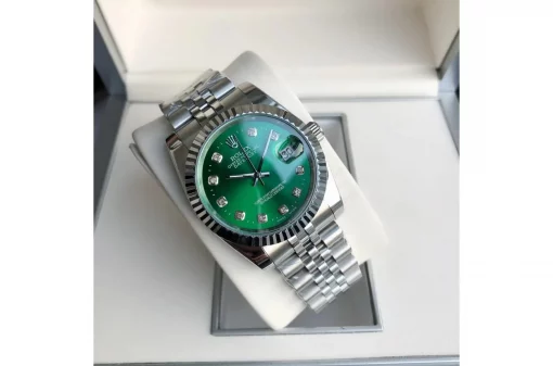 Rolex Datejust Green Dial Diamond Markers