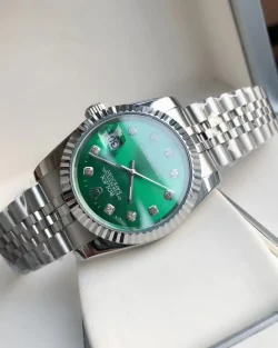 Rolex Datejust Green Dial Diamond Markers