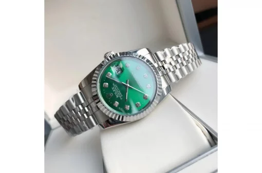 Rolex Datejust Green Dial Diamond Markers