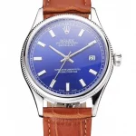 Rolex Datejust REP016817 Blue Dial Brown Leather 38mm