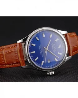 Rolex Datejust REP016817 Blue Dial Brown Leather 38mm