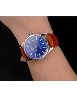 Rolex Datejust REP016817 Blue Dial Brown Leather 38mm