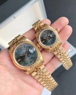 Rolex Datejust Rose Gold Grey Dial Roman Markers