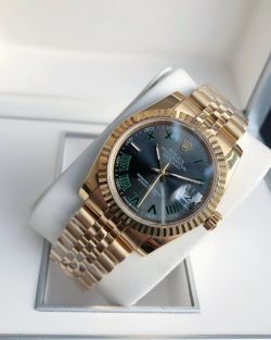 Rolex Datejust Rose Gold Grey Dial Roman Markers