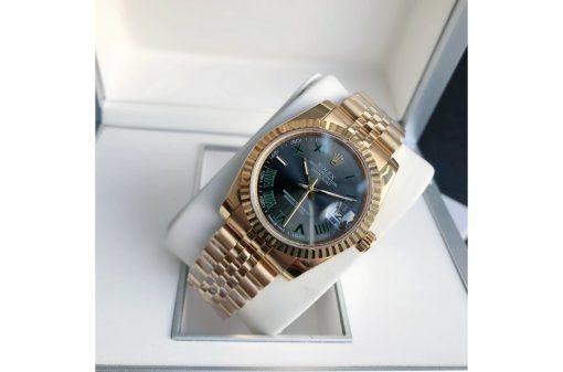 Rolex Datejust Rose Gold Grey Dial Roman Markers