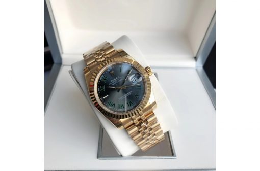 Rolex Datejust Rose Gold Grey Dial Roman Markers