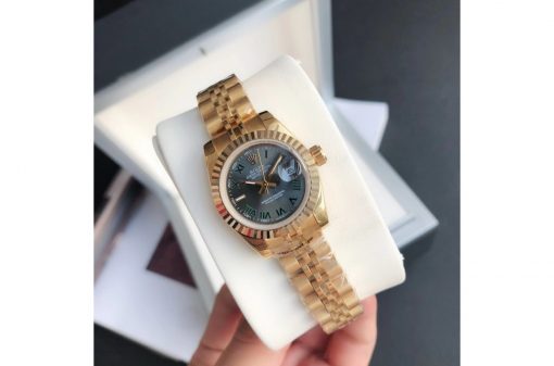 Rolex Datejust Rose Gold Grey Dial Roman Markers