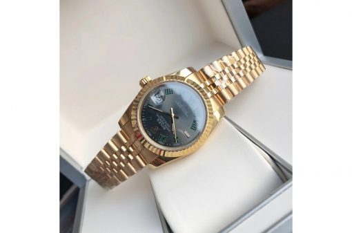 Rolex Datejust Rose Gold Grey Dial Roman Markers