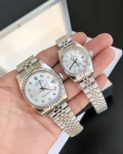 Rolex Datejust Silver Dial Diamond Markers