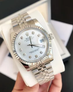 Rolex Datejust Silver Dial Diamond Markers
