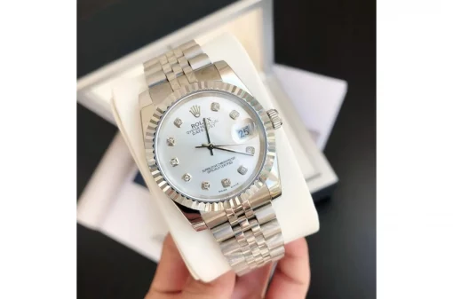 Rolex Datejust Silver Dial Diamond Markers