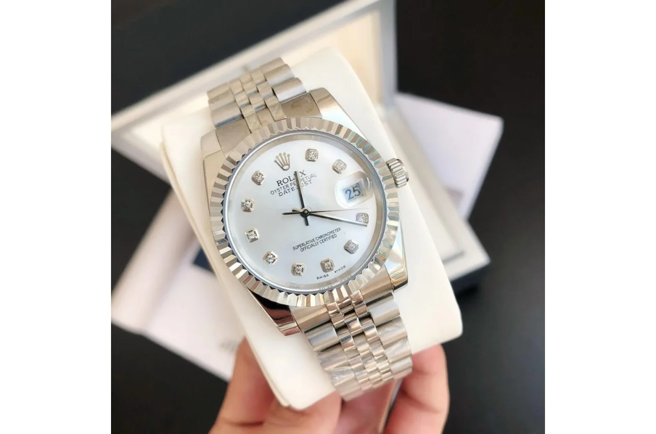 Rolex Datejust Silver Dial Diamond Markers Rolex Datejust Silver Dial Diamond Markers
