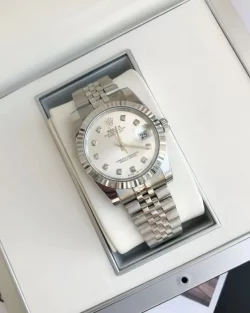Rolex Datejust Silver Dial Diamond Markers