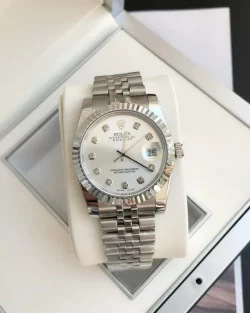 Rolex Datejust Silver Dial Diamond Markers
