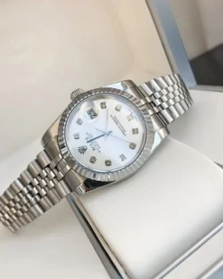 Rolex Datejust Silver Dial Diamond Markers