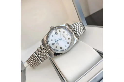 Rolex Datejust Silver Dial Diamond Markers