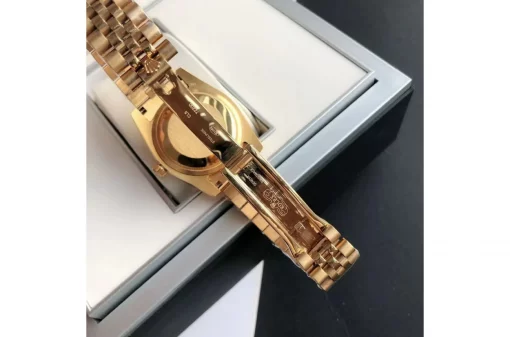 Rolex Datejust White Dial Diamond Markers Rose Gold