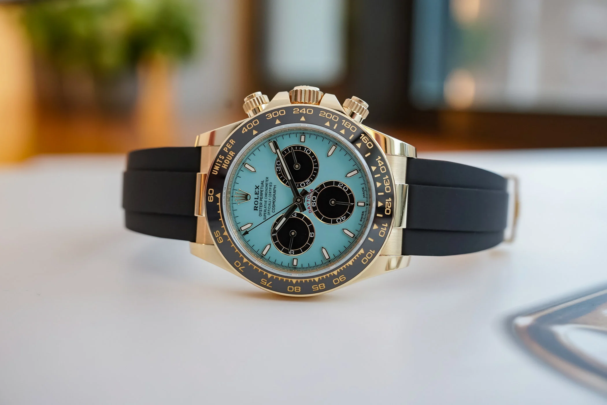 Rolex Daytona Yellow Gold with Turquoise Blue Lacquer Dial 126518LN Carlos Alcaraz Winner Roland Garros 2025 3