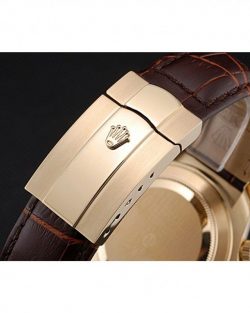 Rolex Cosmograph Daytona Gold Case White Dial Brown Leather Bracelet 62263306
