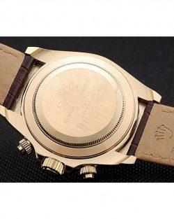 Rolex Cosmograph Daytona Gold Case White Dial Brown Leather Bracelet 62263309