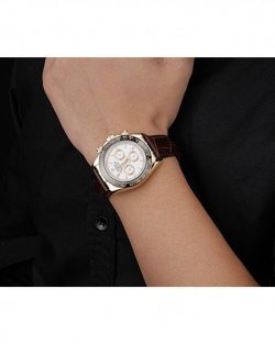 Rolex Cosmograph Daytona Gold Case White Dial Brown Leather Bracelet 62263311