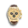 Rolex Cosmograph Daytona Gold Case White Dial Brown Leather Bracelet 622633