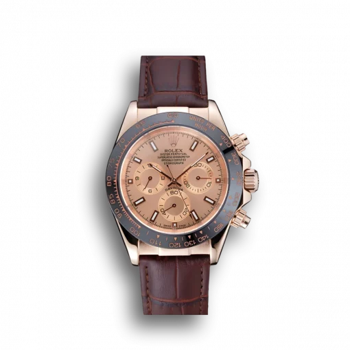 Rolex Daytona 1454243 Brown Dial Rose Gold Case Brown Leather Bracelet 39mm