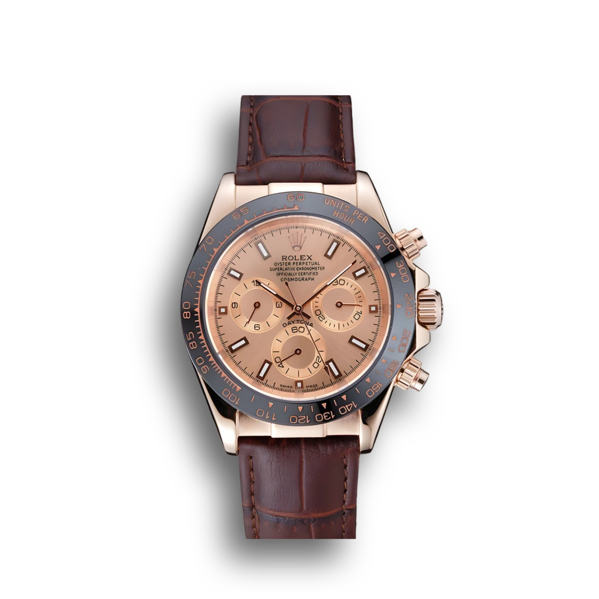 Rolex Daytona 1454243 Brown Dial Rose Gold Case Brown Leather Bracelet 39mm Rolex Daytona 1454243 Brown Dial Rose Gold Case Brown Leather Bracelet 39mm