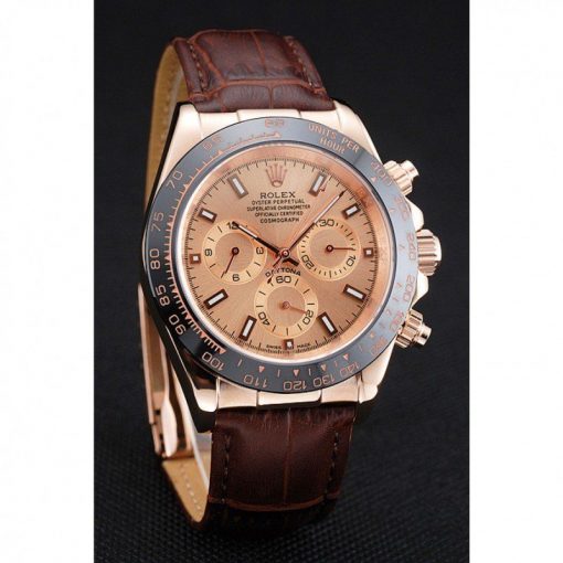Rolex Daytona 1454243 Brown Dial Rose Gold Case Brown Leather Bracelet 39mm